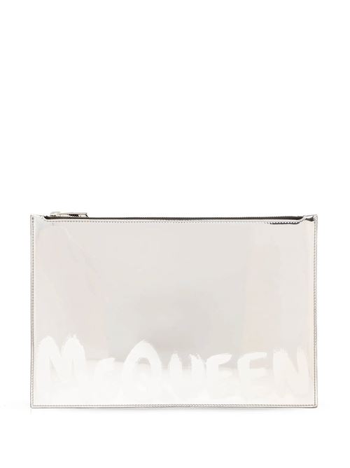 Clutch with silver zip Alexander McQueen | 5604721AATE1402